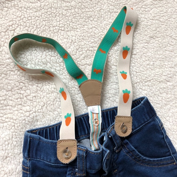 Cat & Jack Carrot Suspender Pants - Picture 2 of 4